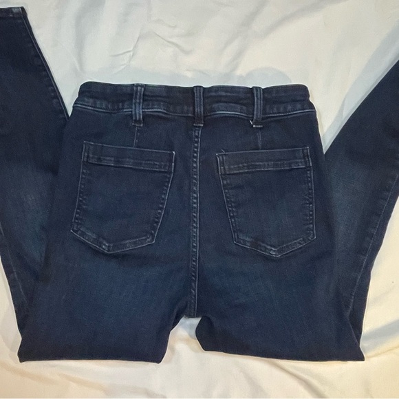 GAP High Rise Universal Legging Jeans With Button Pockets, Dark Blue, Size 10/30 - Picture 5 of 16